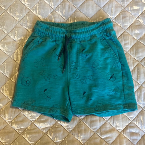 TODDLER BOYS COTTON ON KIDS SKATER TEAL SHORTS 4T - Picture 1 of 4